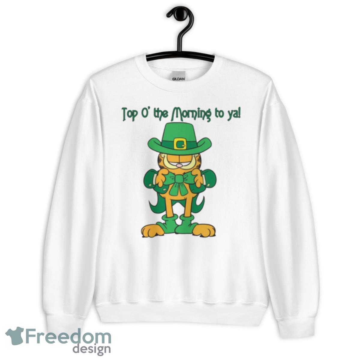 Garfield Dresses Greens Saint Patrick’s Day Shirt - Unisex Heavy Blend Crewneck Sweatshirt