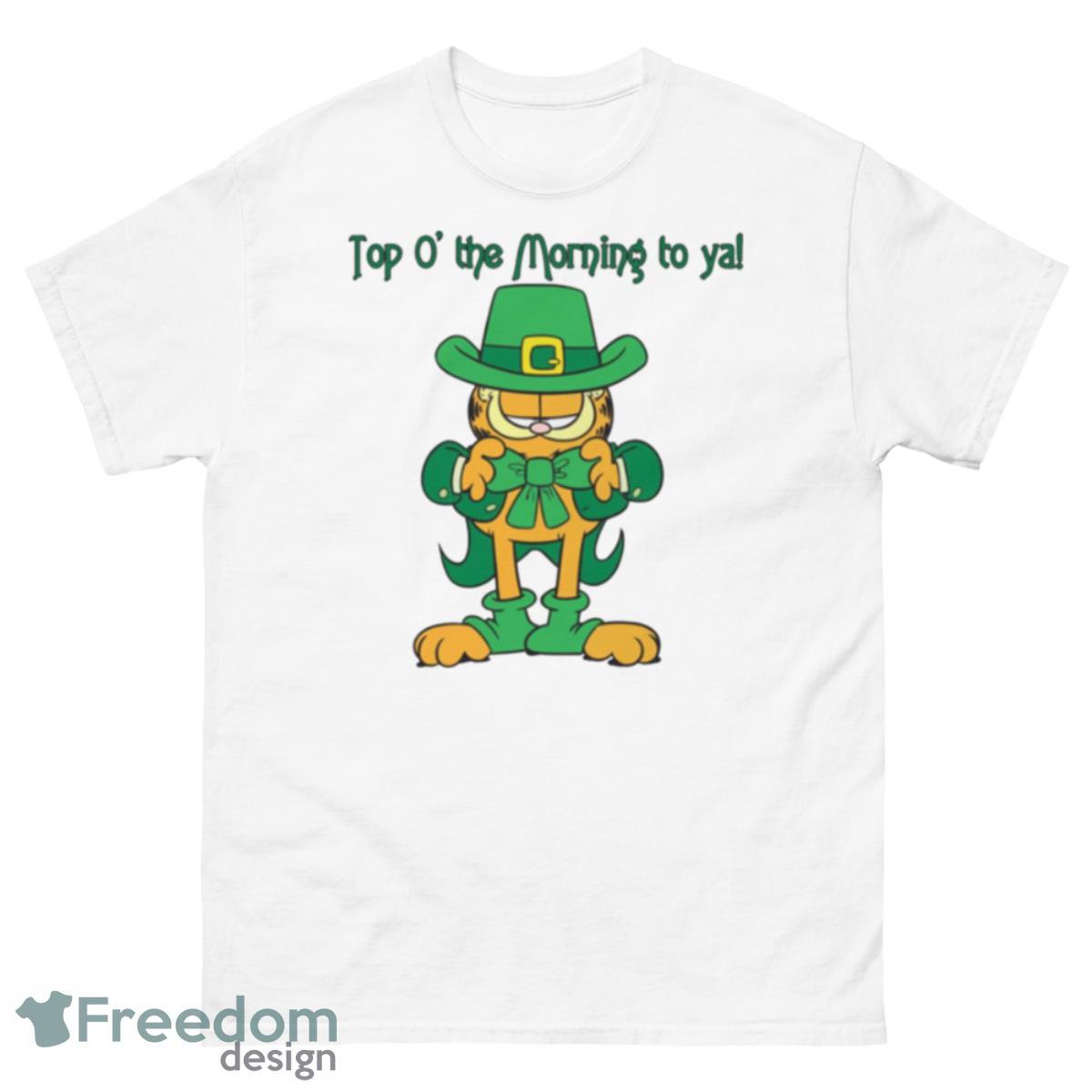 Garfield Dresses Greens Saint Patrick’s Day Shirt - 500 Men’s Classic Tee Gildan