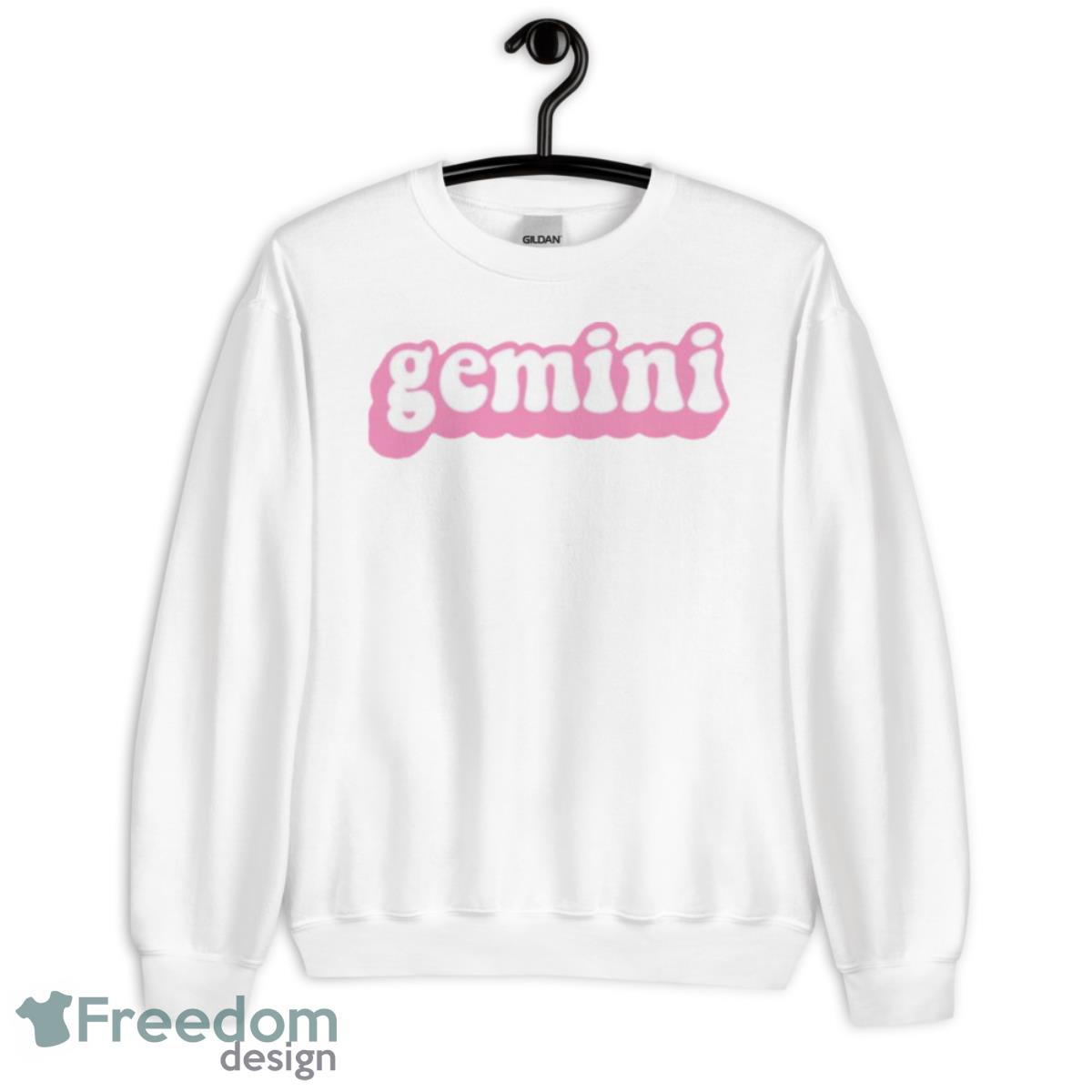 Gemini Pink Text Shirt - Unisex Heavy Blend Crewneck Sweatshirt