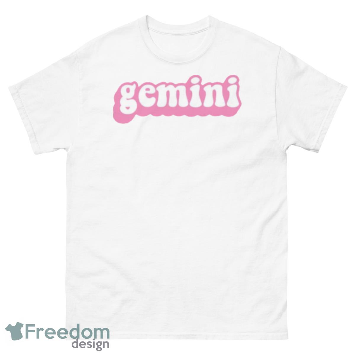 Gemini Pink Text Shirt - 500 Men’s Classic Tee Gildan