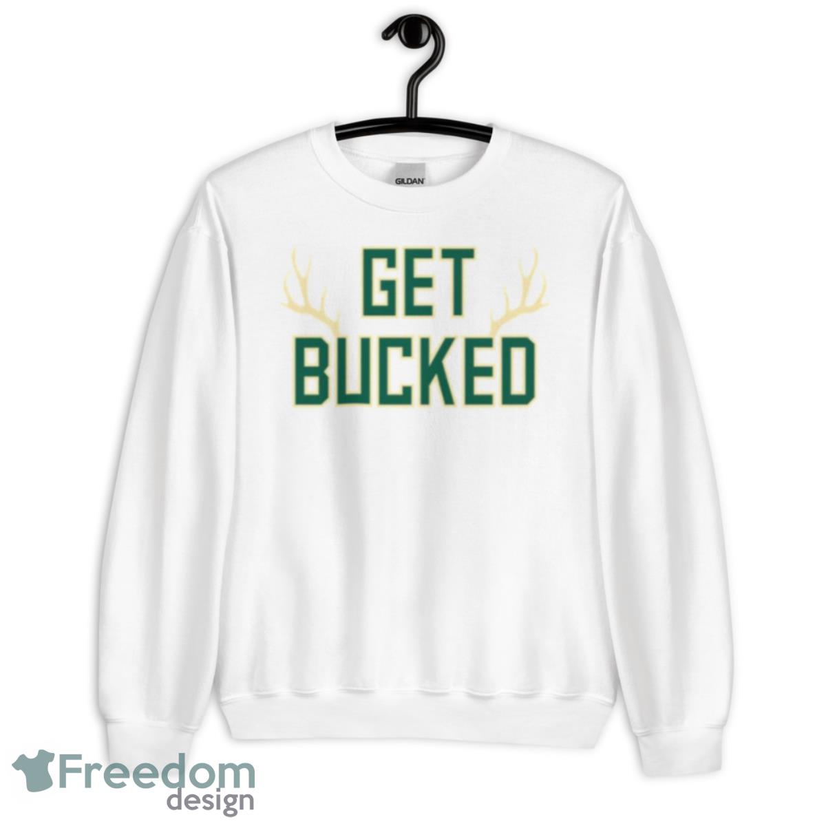 Get Bucked Black Milwaukee Bucks Shirt - Unisex Heavy Blend Crewneck Sweatshirt