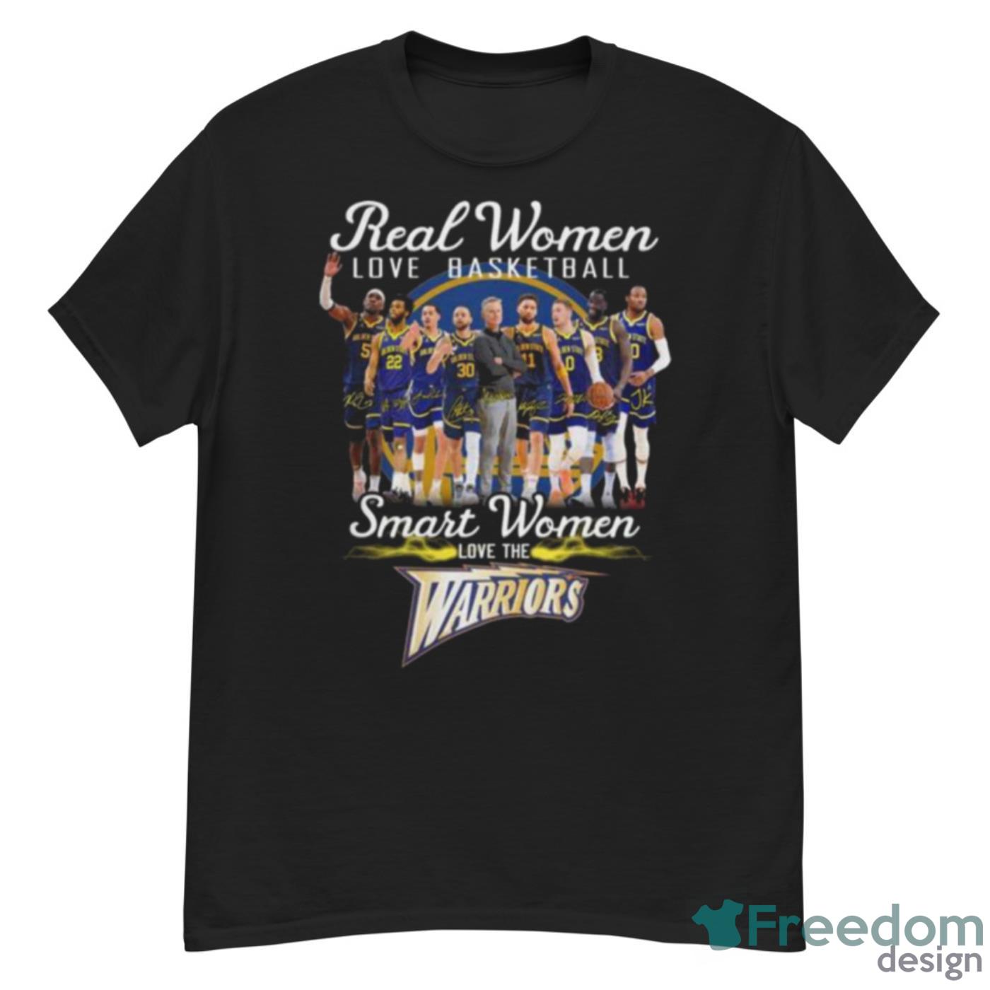 Golden State Warriors Real Women Love Basketball Smart Women Loves Signatures 2023 Shirt - G500 Men’s Classic T-Shirt
