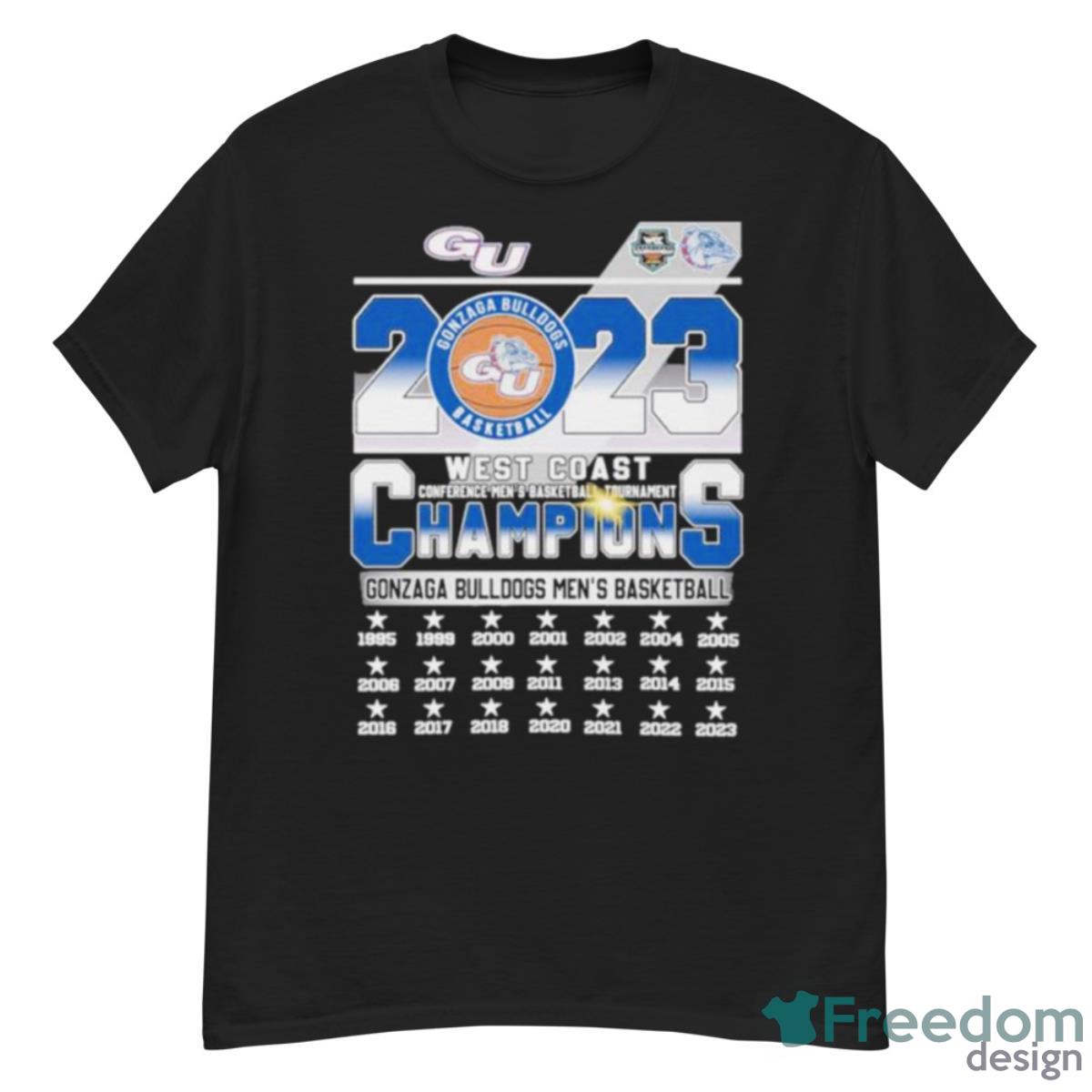 Gonzaga Bulldogs 2023 West Coast Conference Men’s Basketball Tournament Champions Shirt - G500 Men’s Classic T-Shirt