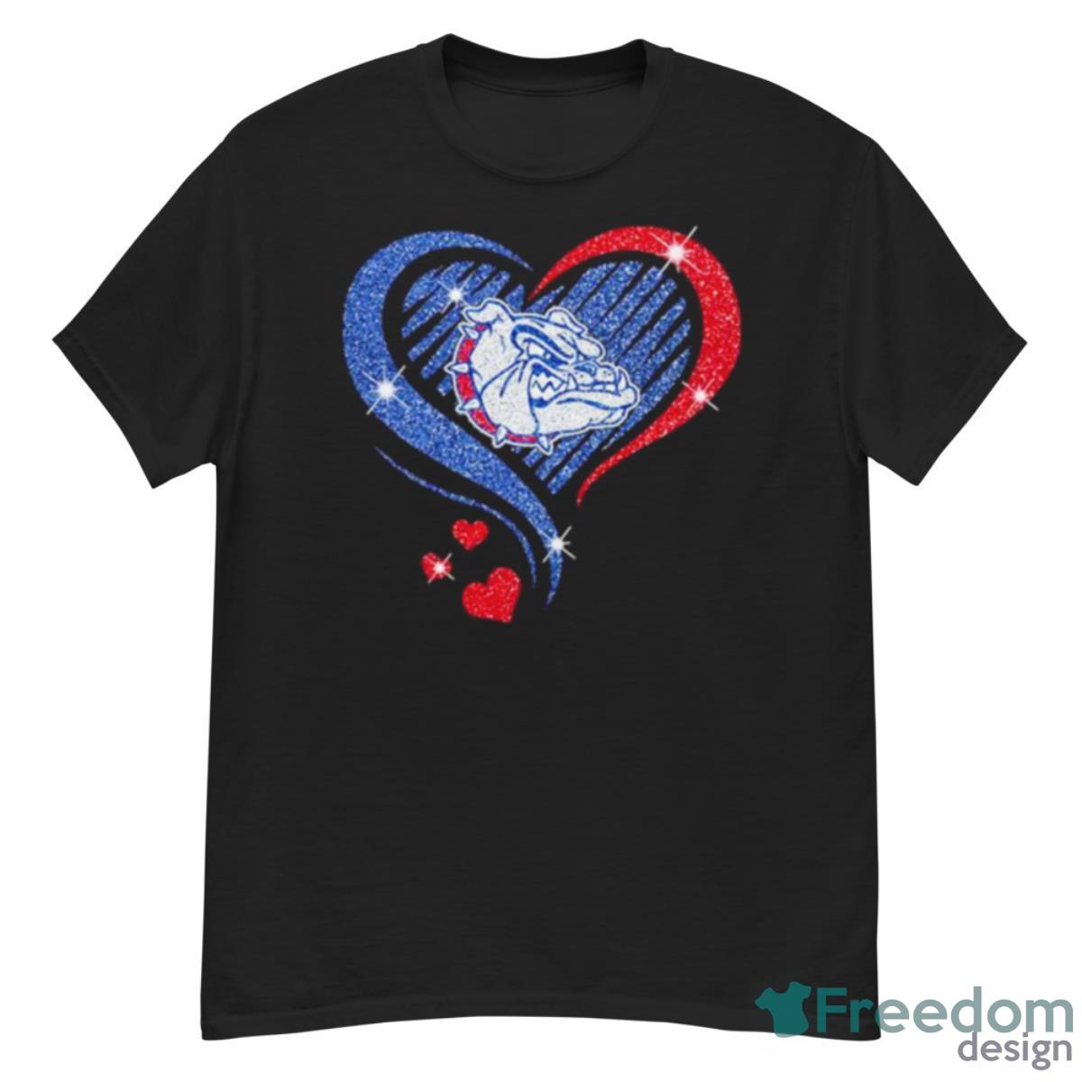 Gonzaga Bulldogs Basketball Love Heart Diamond 2023 NCAA Shirt - G500 Men’s Classic T-Shirt