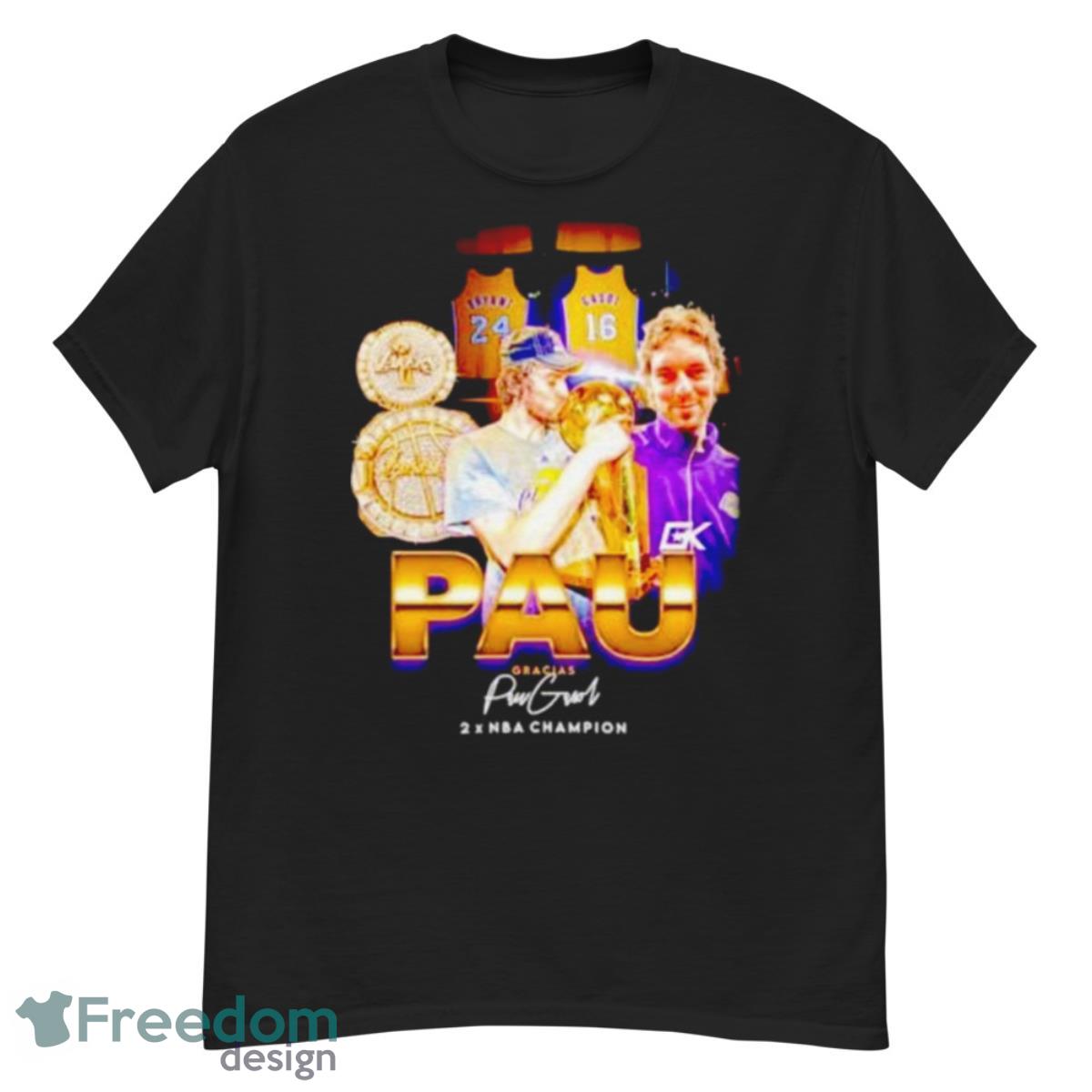 Gracias Pau LA Lakers 2x NBA Champion Shirt - G500 Men’s Classic T-Shirt