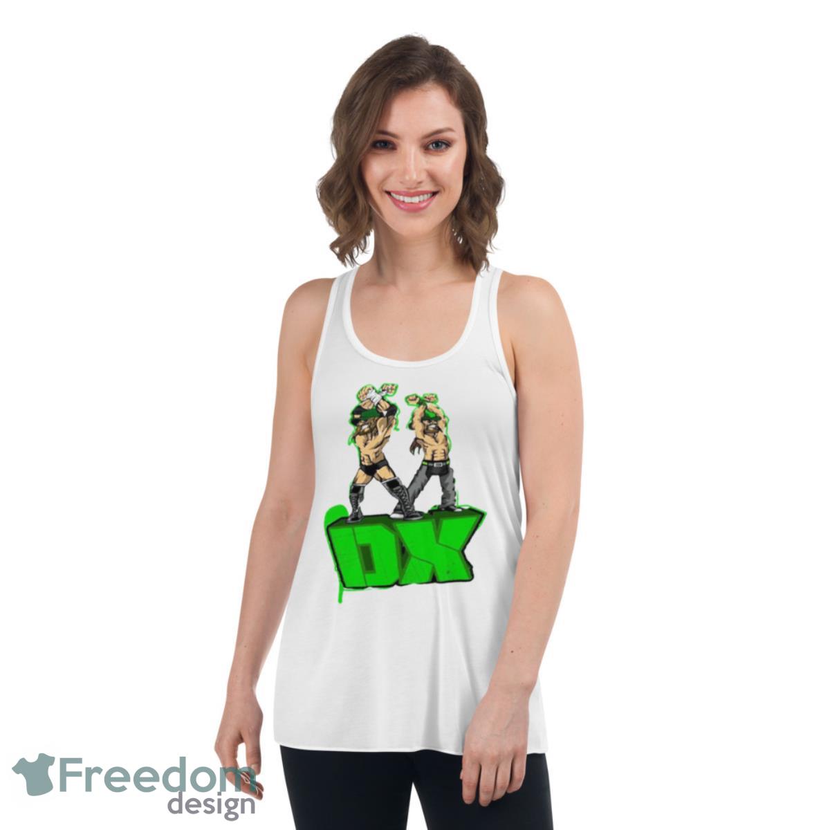 Green Neon Design Tripple H Dx Shirt - Womens Flowy Racerback Tank Green Neon Design Tripple H Dx Shirt - Womens Flowy Racerback Tank