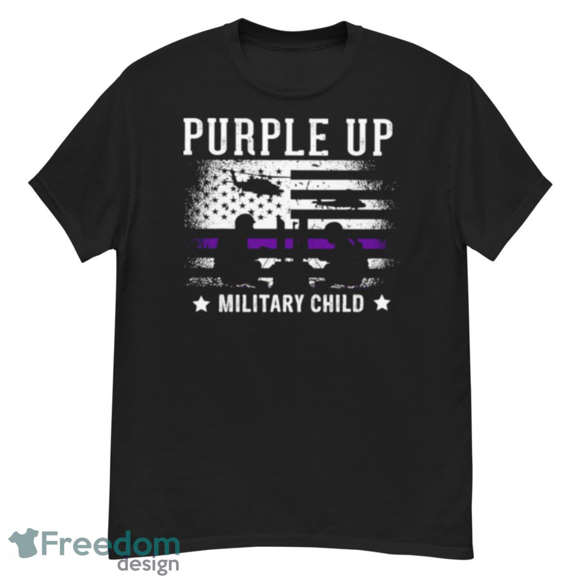 Grunge Flag Purple Up Month Military Children Usa Shirt - G500 Men’s Classic T-Shirt