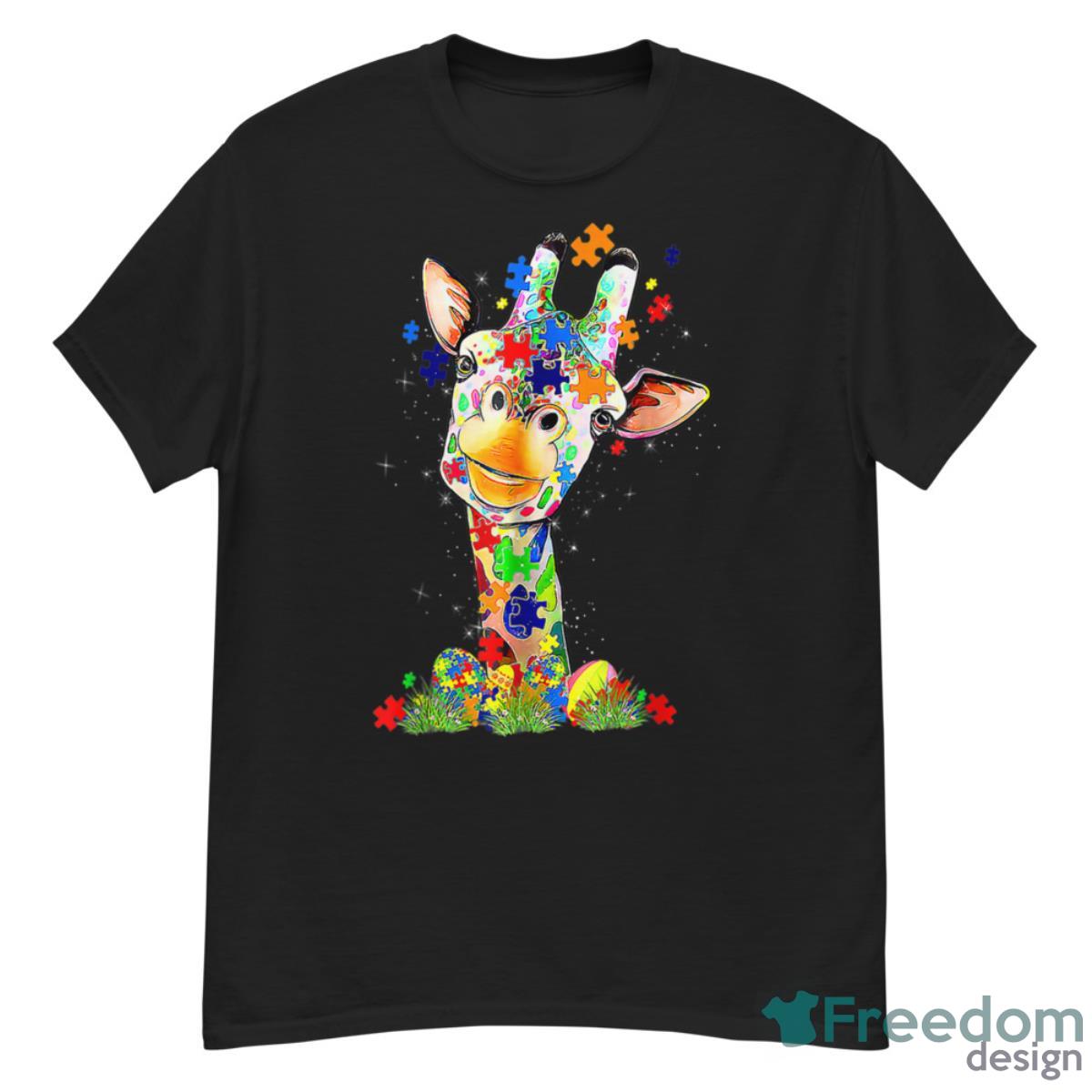 Happy Easter Day Giraffe World Autism Awareness Day Kids Shirt - G500 Men’s Classic T-Shirt