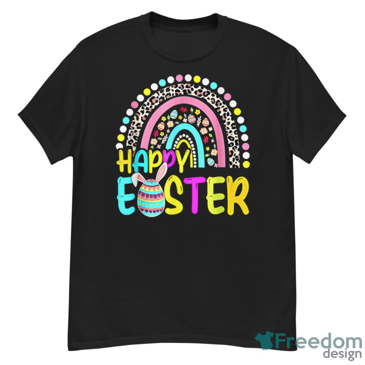 Happy Easter Rainbow Bunny Rabbit Egg Hunting Basket Easter Shirt - G500 Men’s Classic T-Shirt