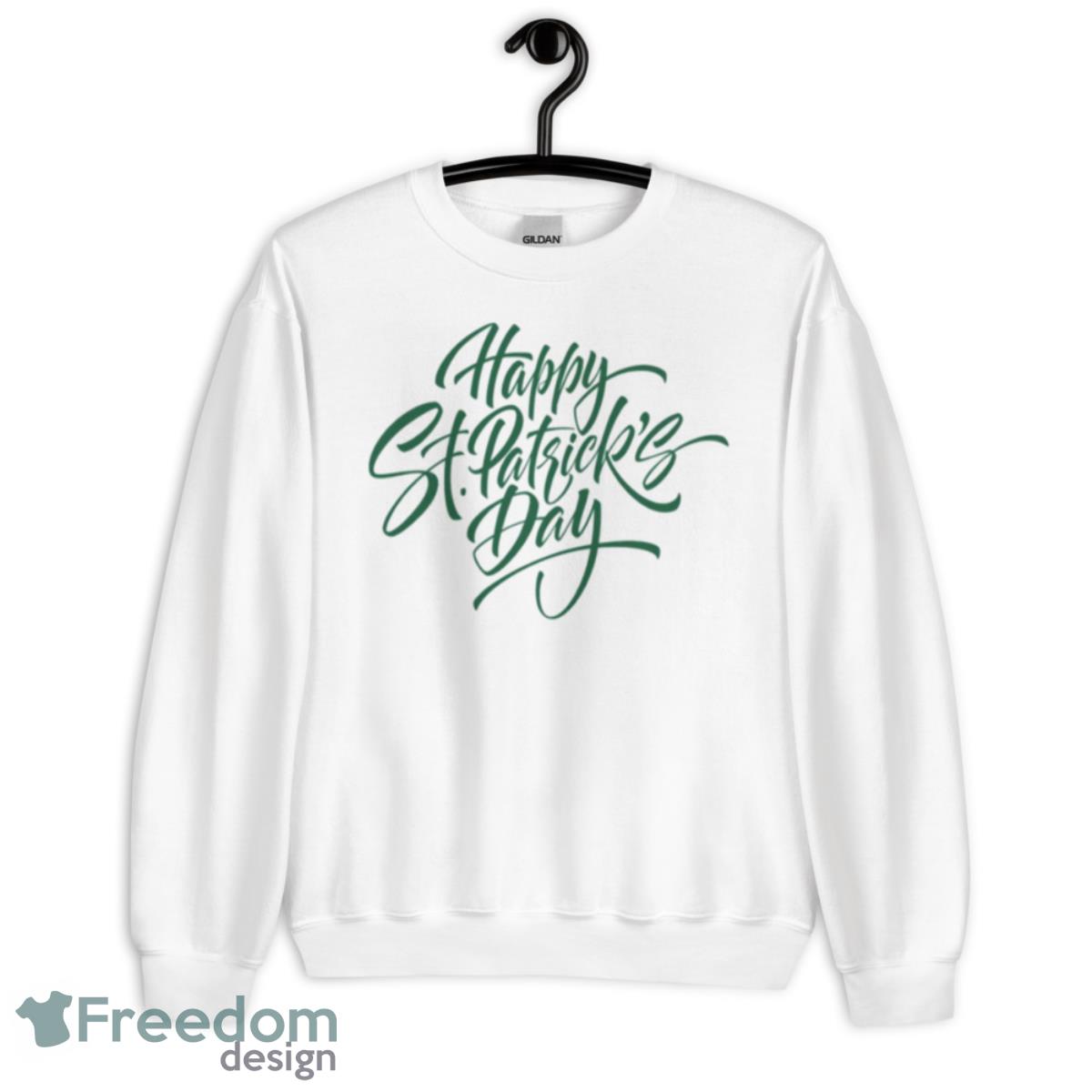 Happy St Patrick’s Day Aesthetic Text Design Shirt - Unisex Heavy Blend Crewneck Sweatshirt