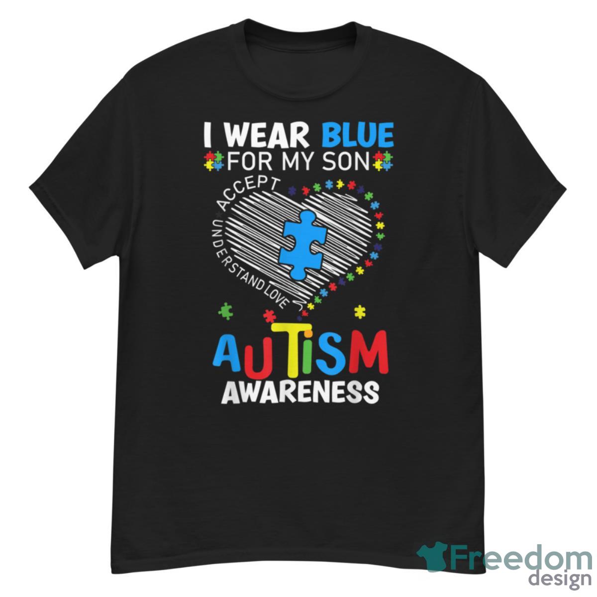 Heart I Wear Blue For My Son Autism Awareness - Love My Son Shirt - G500 Men’s Classic T-Shirt