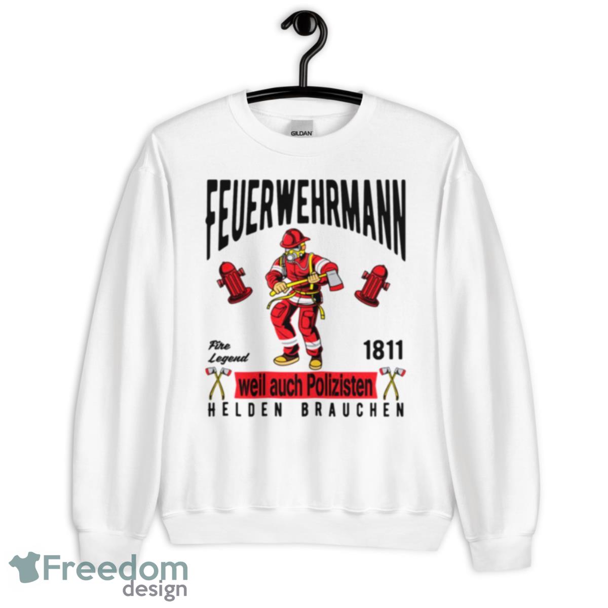 Helden Brauchen Firefighter Hero Police Firefighter Shirt - Unisex Heavy Blend Crewneck Sweatshirt