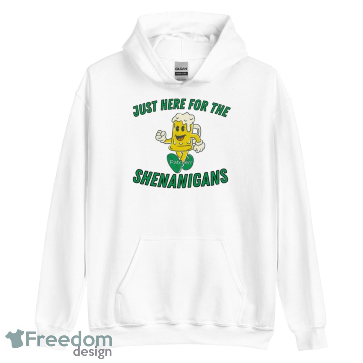 Here For Shenanigans St Patricks Day Shamrock 2023 Shirt - Unisex Heavy Blend Hooded Sweatshirt Here For Shenanigans St Patricks Day Shamrock 2023 Shirt - Unisex Heavy Blend Hooded Sweatshirt