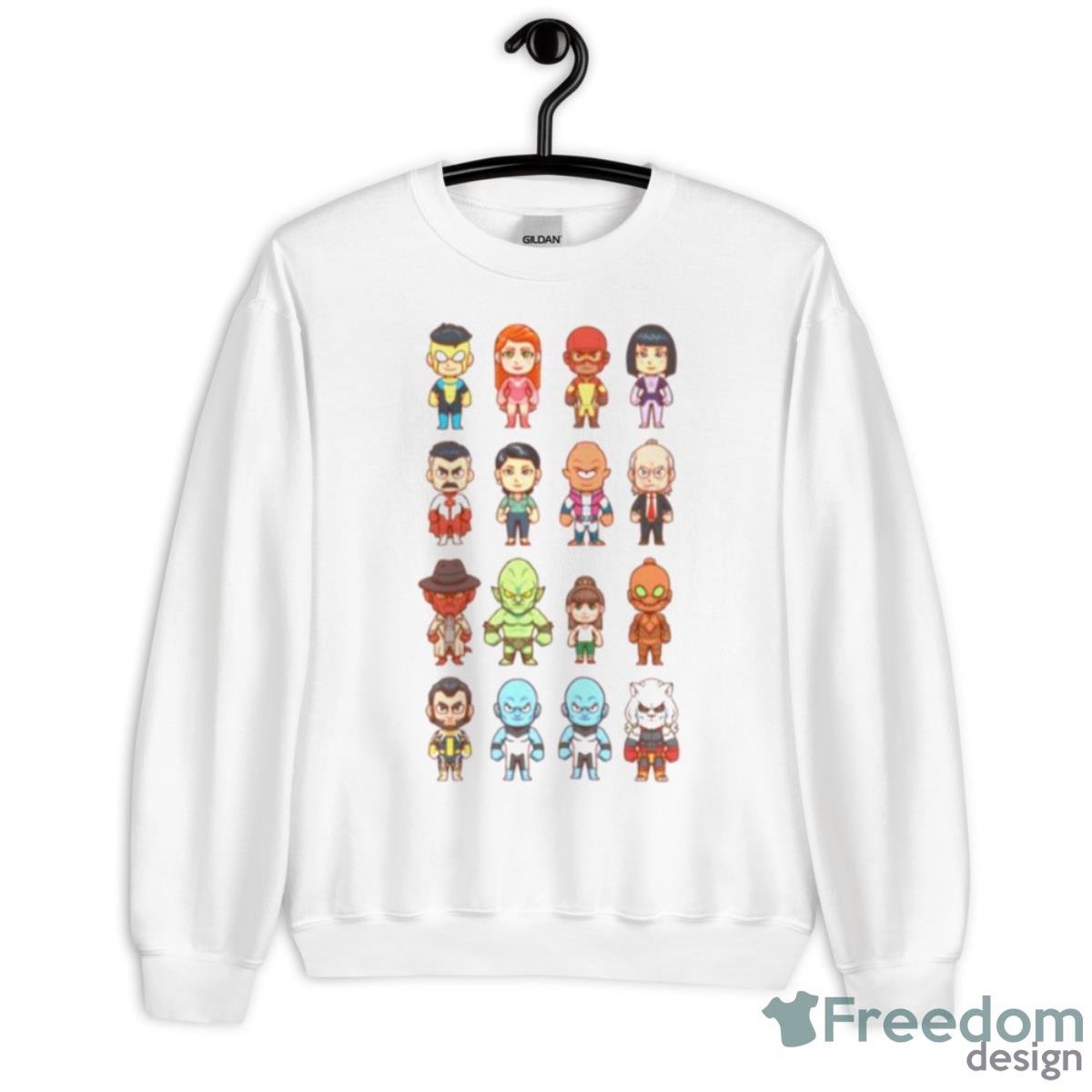Hero Cast From Invincible Cartoon Shirt - Unisex Heavy Blend Crewneck Sweatshirt