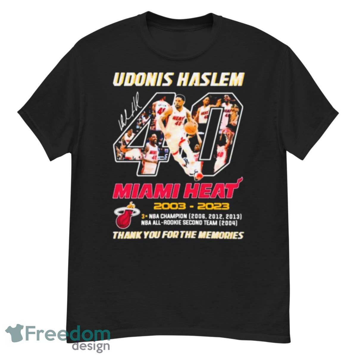 Hot Udonis Haslem Miami Heat 2003 – 2023 Thank You For The Memories Signature Shirt - G500 Men’s Classic T-Shirt