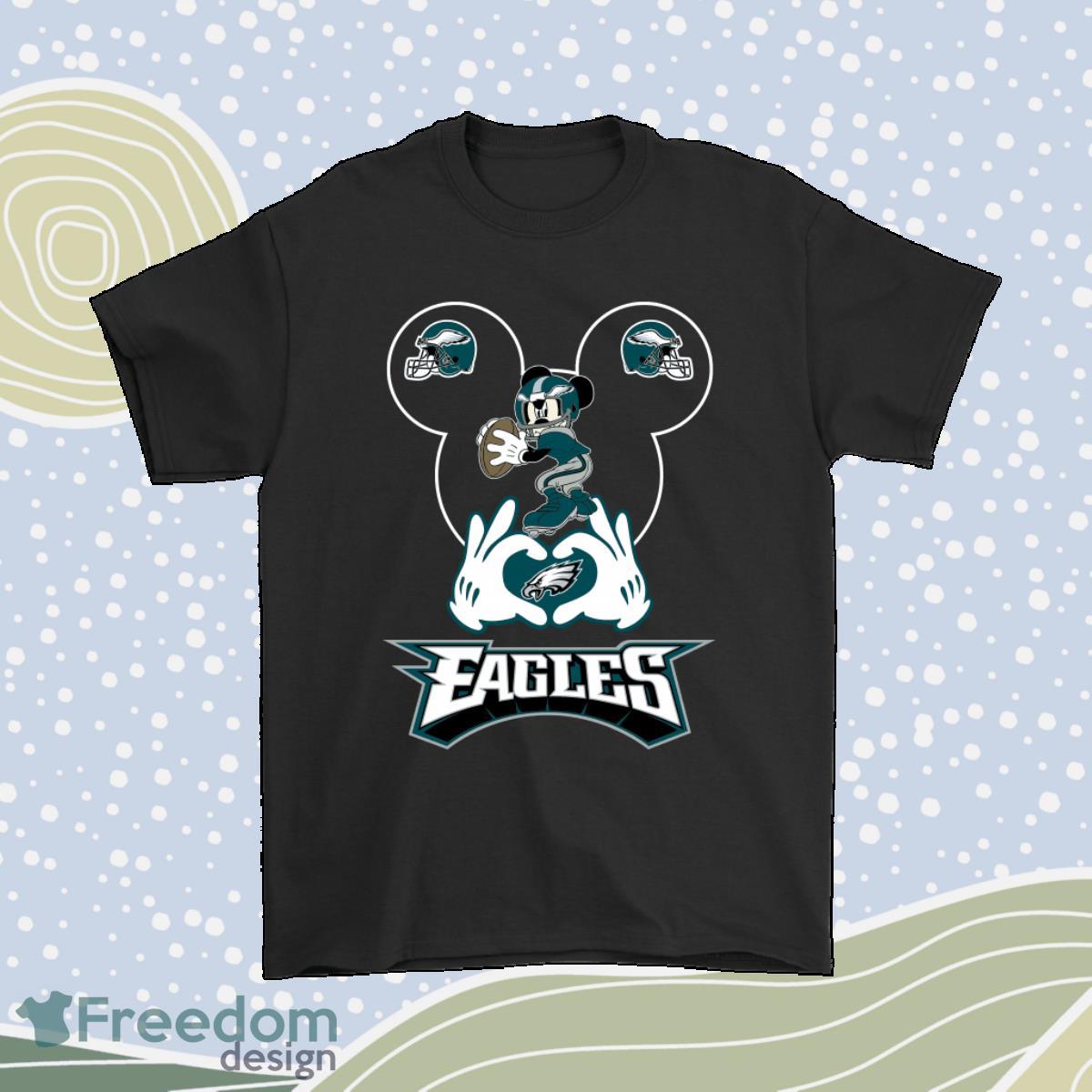 I Love The Eagles Mickey Mouse Philadelphia Eagles Shirt Product Photo 1