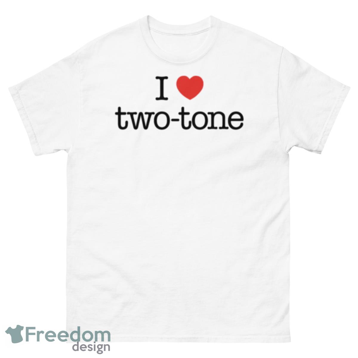I Love Two Tone Music Shirt - 500 Men’s Classic Tee Gildan