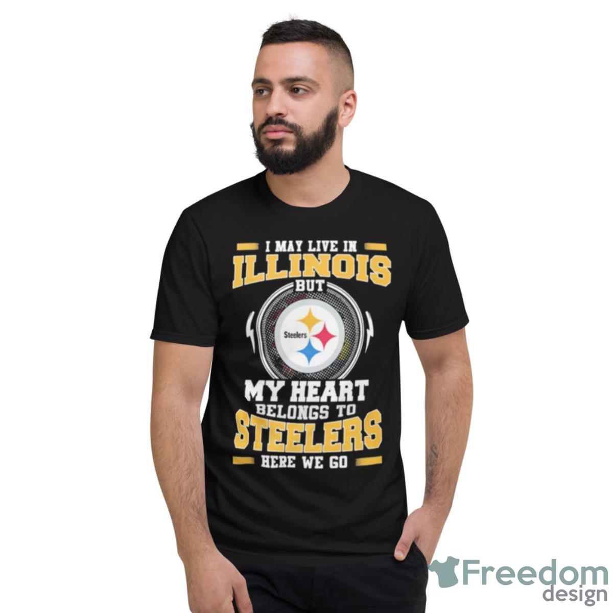 Pittsburgh Steelers Logo Heart Let's Go Steelers Shirt