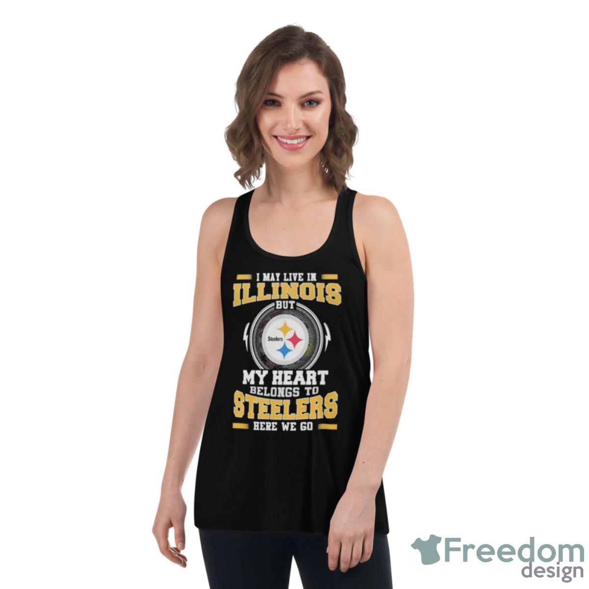 Pittsburgh Steelers Logo Heart Let's Go Steelers Shirt