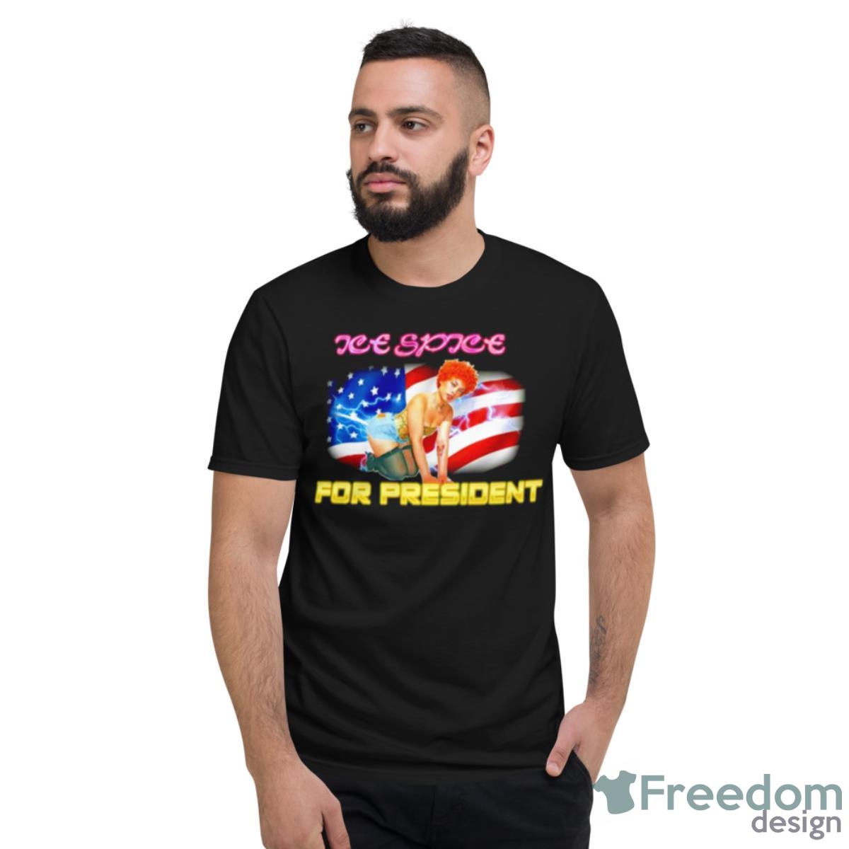 Ice Spice For President USA Flag Shirt - Short Sleeve T-Shirt