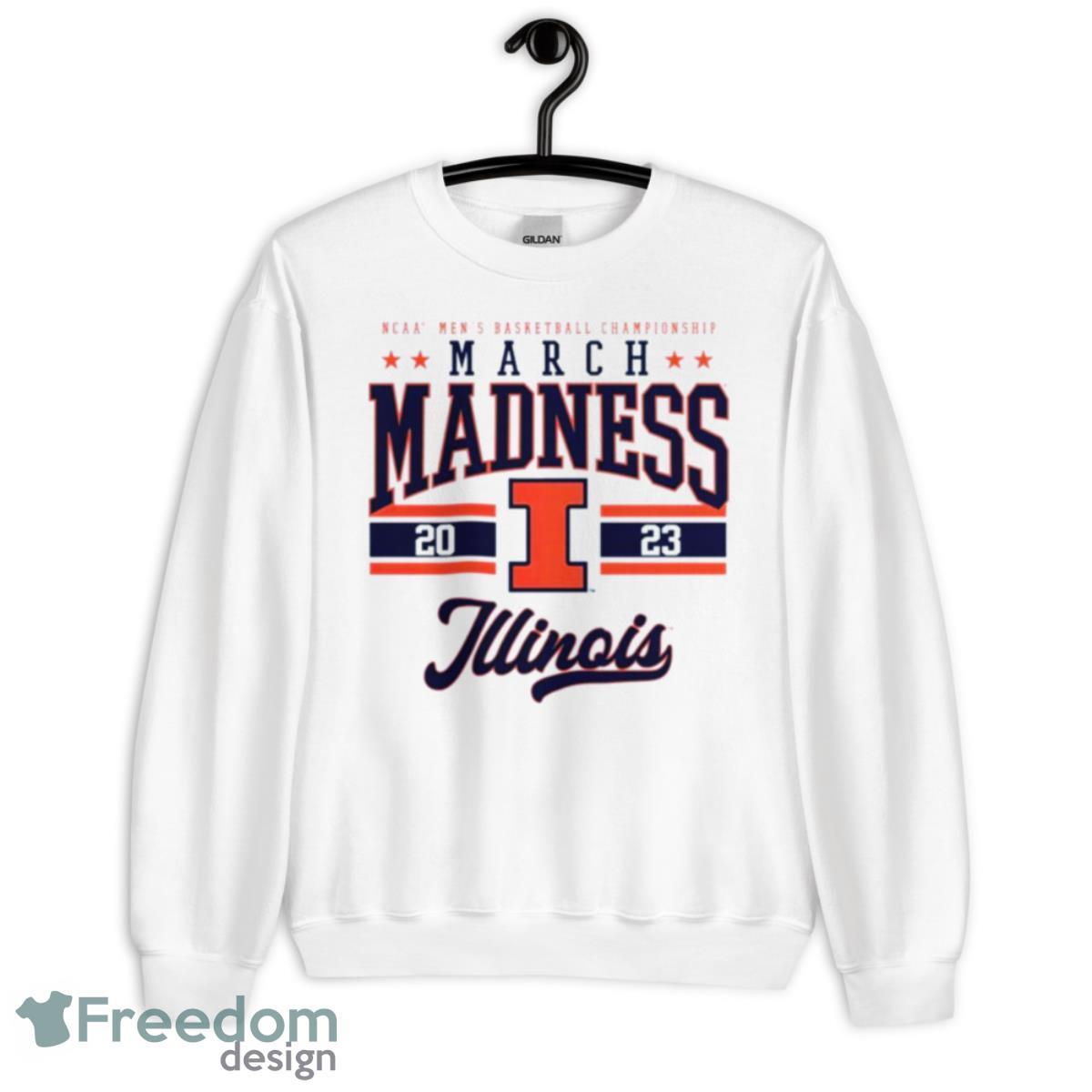 Illinois Fighting Illini 2023 NCAA Men’s Basketball Tournament March Madness Shirt - Unisex Heavy Blend Crewneck Sweatshirt