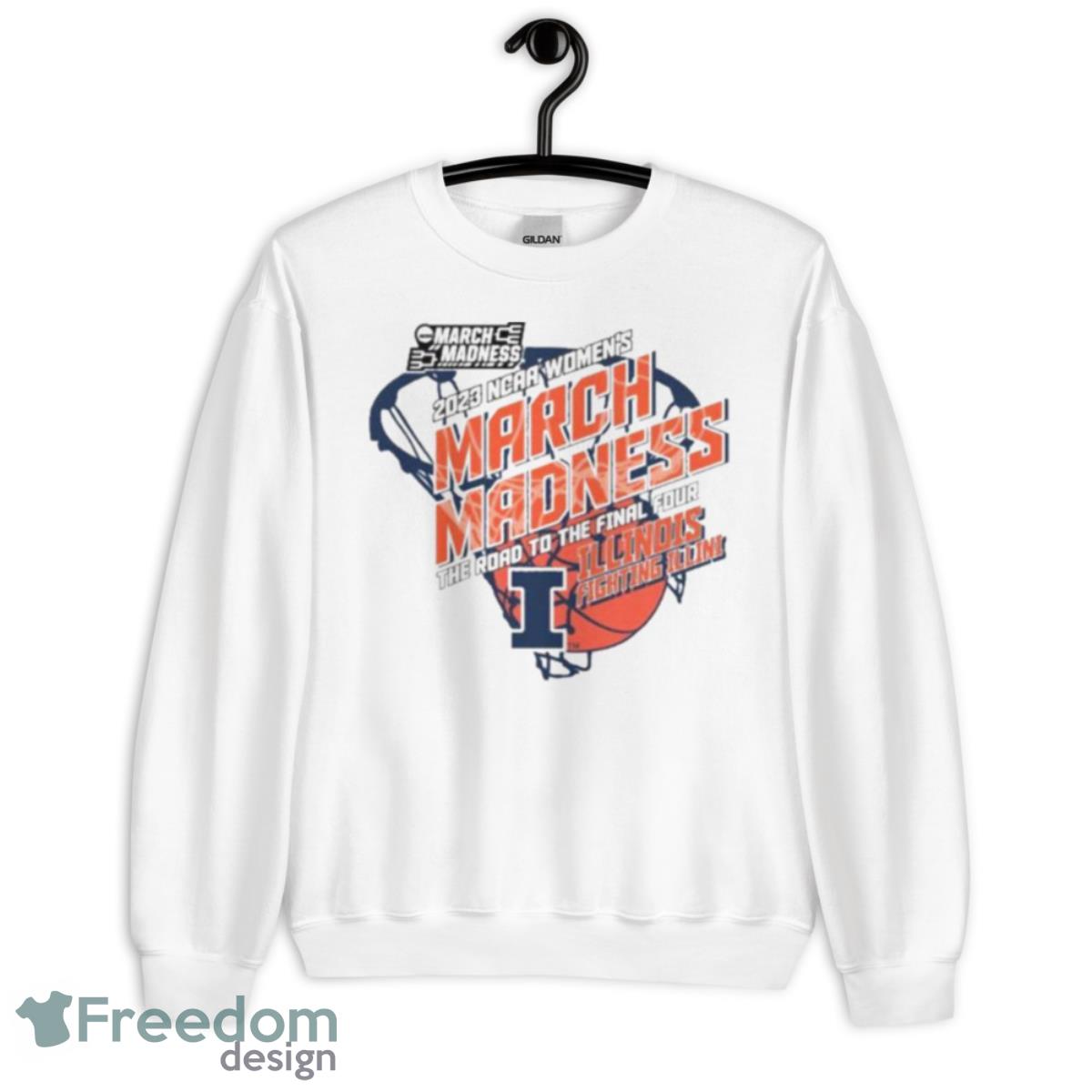 Illinois Fighting Illini Women’s Basketball 2023 Tournament Shirt - Unisex Heavy Blend Crewneck Sweatshirt