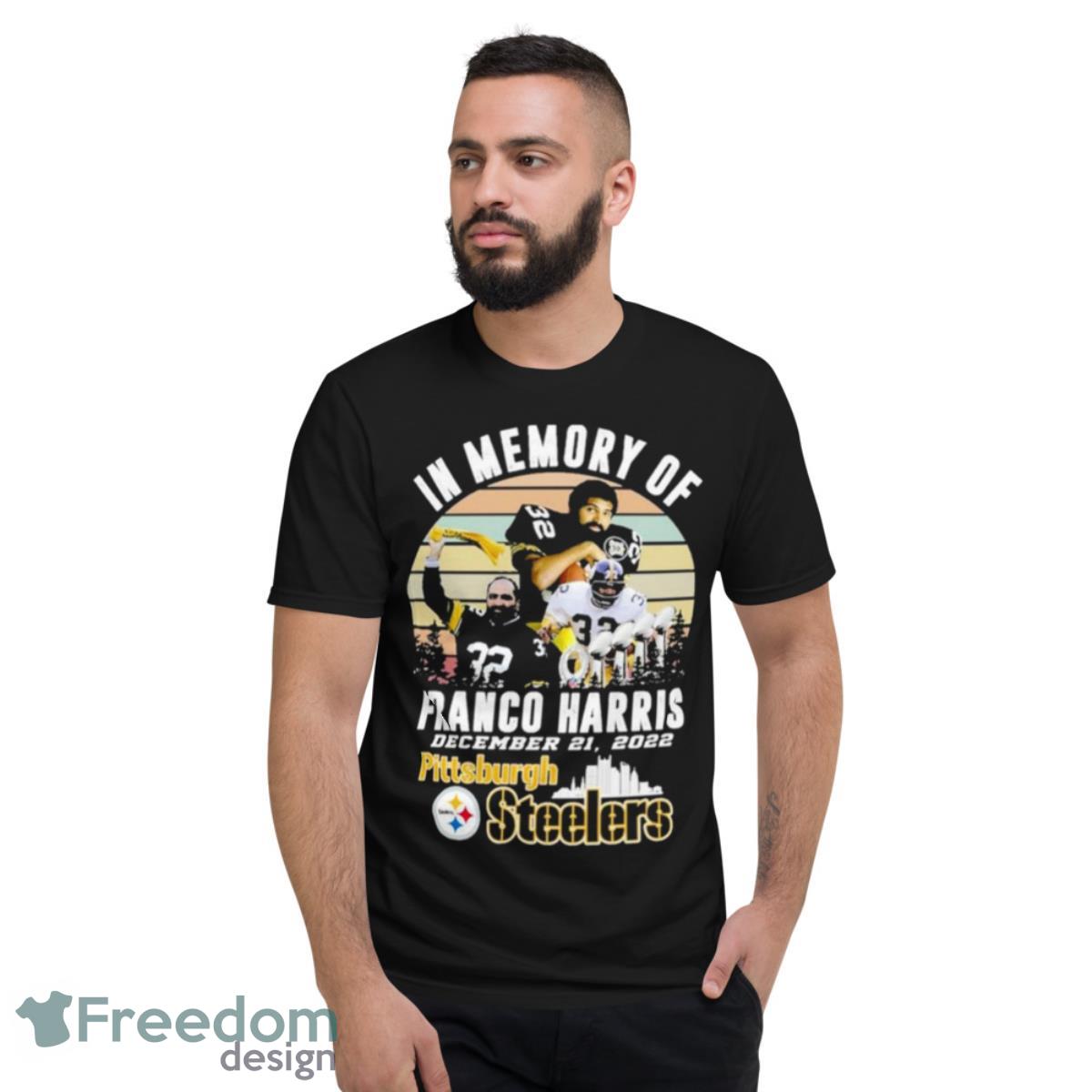 In Memory Of Franco Harris Steelers Shirt - Short Sleeve T-Shirt