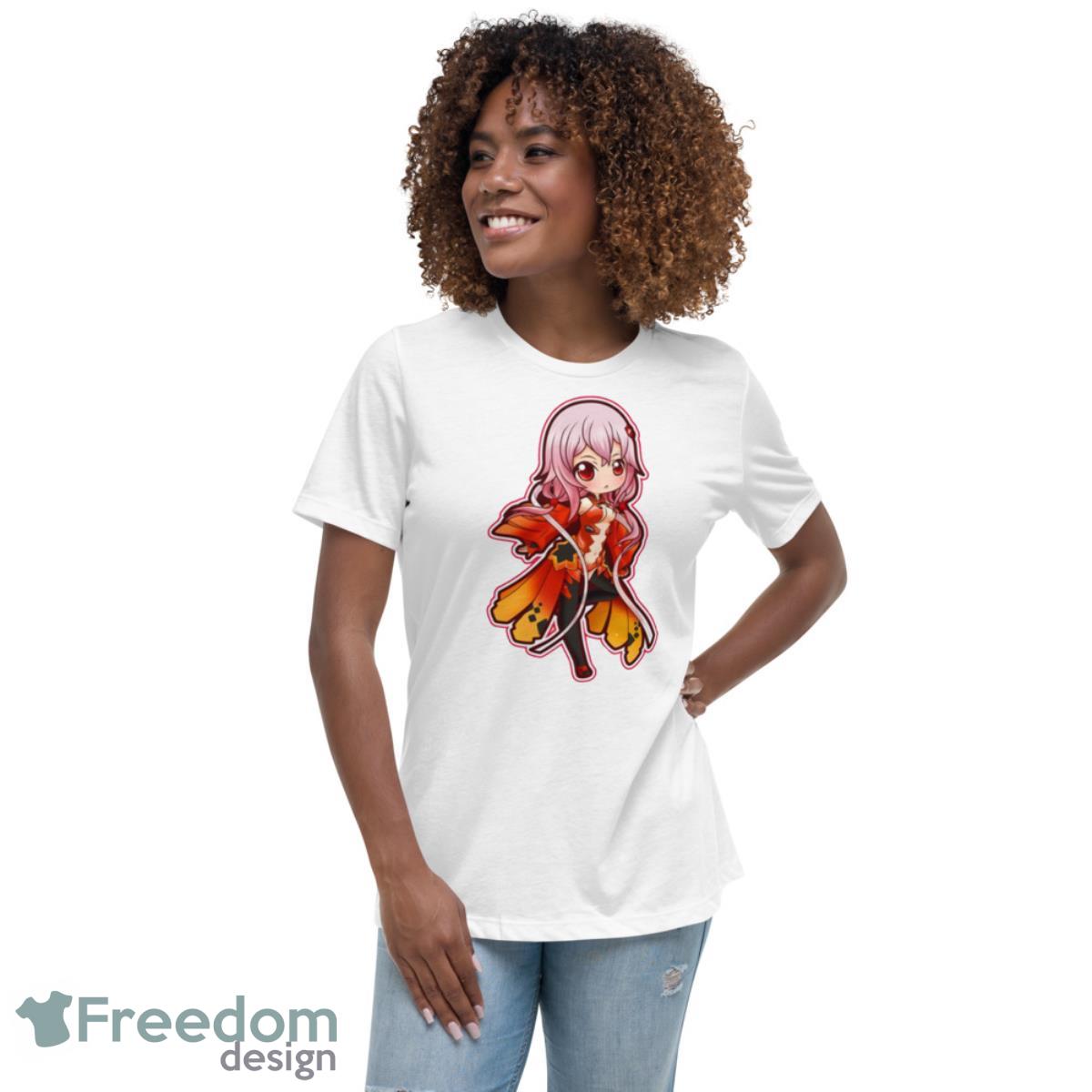 Inori Chibi Guilty Crown Anime Shirt - Womens Relaxed Short Sleeve Jersey Tee Inori Chibi Guilty Crown Anime Shirt - Womens Relaxed Short Sleeve Jersey Tee
