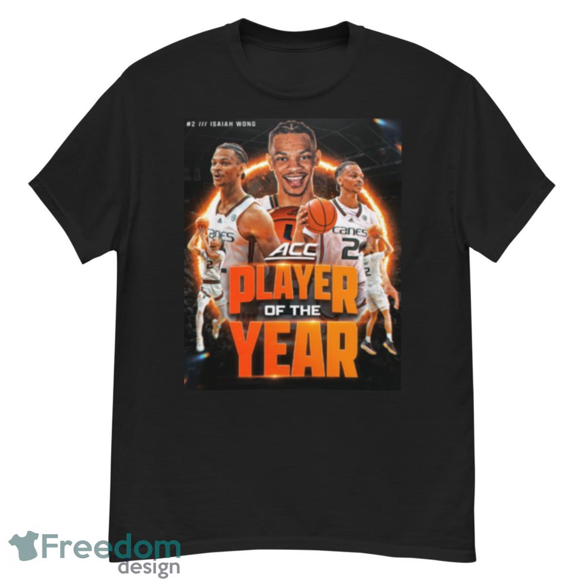 Isaiah Wong Miami Hurricanes Basketball 2023 ACC Player Of The Year Shirt - G500 Men’s Classic T-Shirt