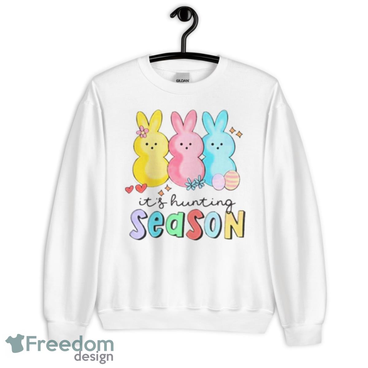 It’s Hunting Season Cute Easter Bunny Shirt - Unisex Heavy Blend Crewneck Sweatshirt