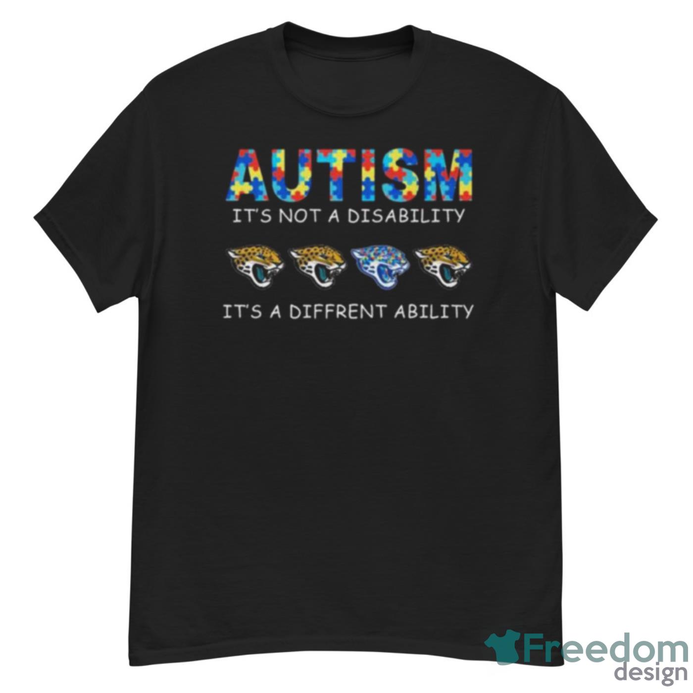 Jacksonville Jaguars Autism It’s Not A Disability It’s A Different Ability Shirt - G500 Men’s Classic T-Shirt