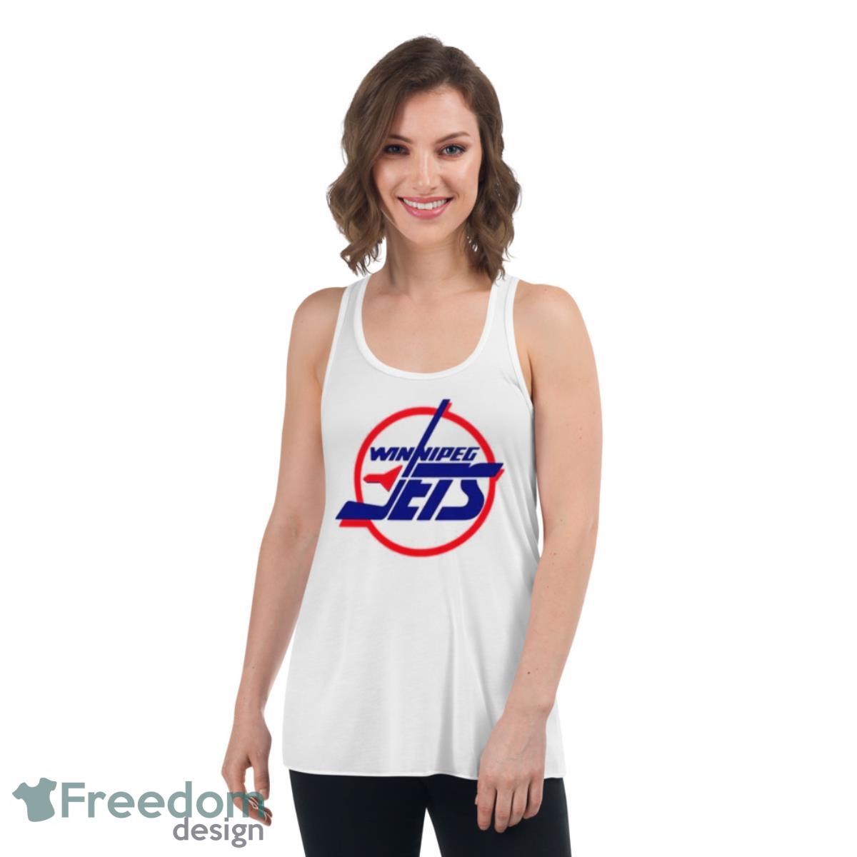 Jets City Winnipeg Jets Hockey Shirt - Womens Flowy Racerback Tank Jets City Winnipeg Jets Hockey Shirt - Womens Flowy Racerback Tank