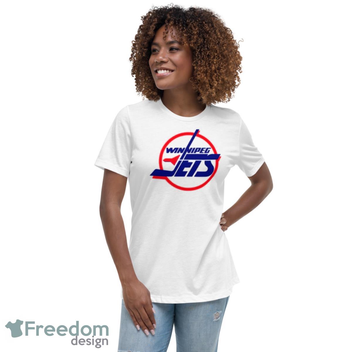 Jets City Winnipeg Jets Hockey Shirt - Womens Relaxed Short Sleeve Jersey Tee Jets City Winnipeg Jets Hockey Shirt - Womens Relaxed Short Sleeve Jersey Tee