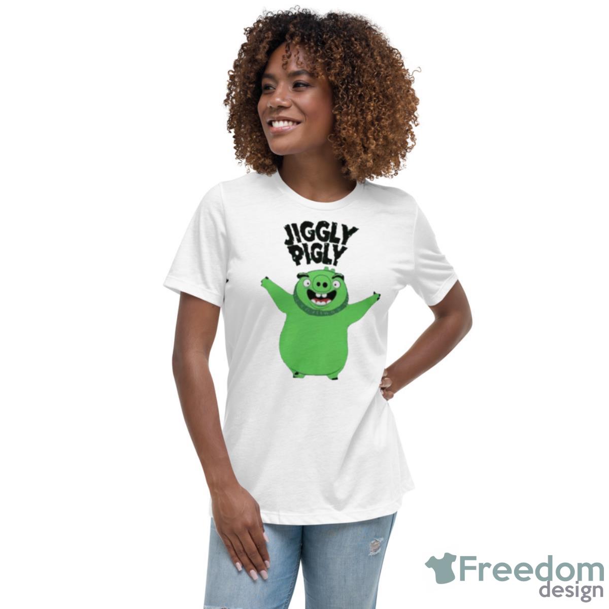 Jiggly Pigly Angry Bird Shirt - Womens Relaxed Short Sleeve Jersey Tee Jiggly Pigly Angry Bird Shirt - Womens Relaxed Short Sleeve Jersey Tee
