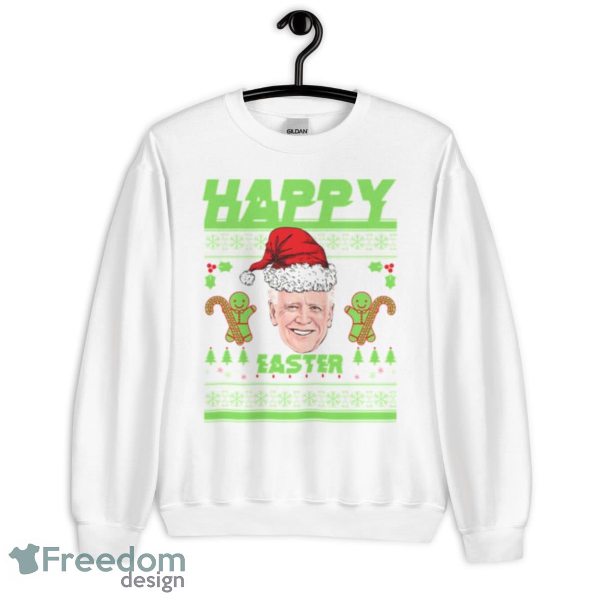 Joe Biden’s Funny Easter Republican Christmas Pattern Design Shirt - Unisex Heavy Blend Crewneck Sweatshirt