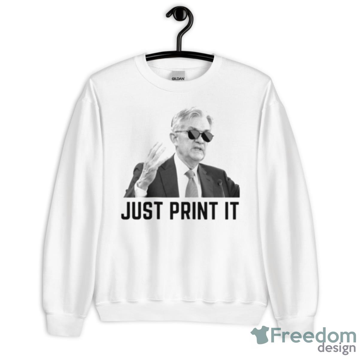 Just Print It Jerome Powell Shirt - Unisex Heavy Blend Crewneck Sweatshirt