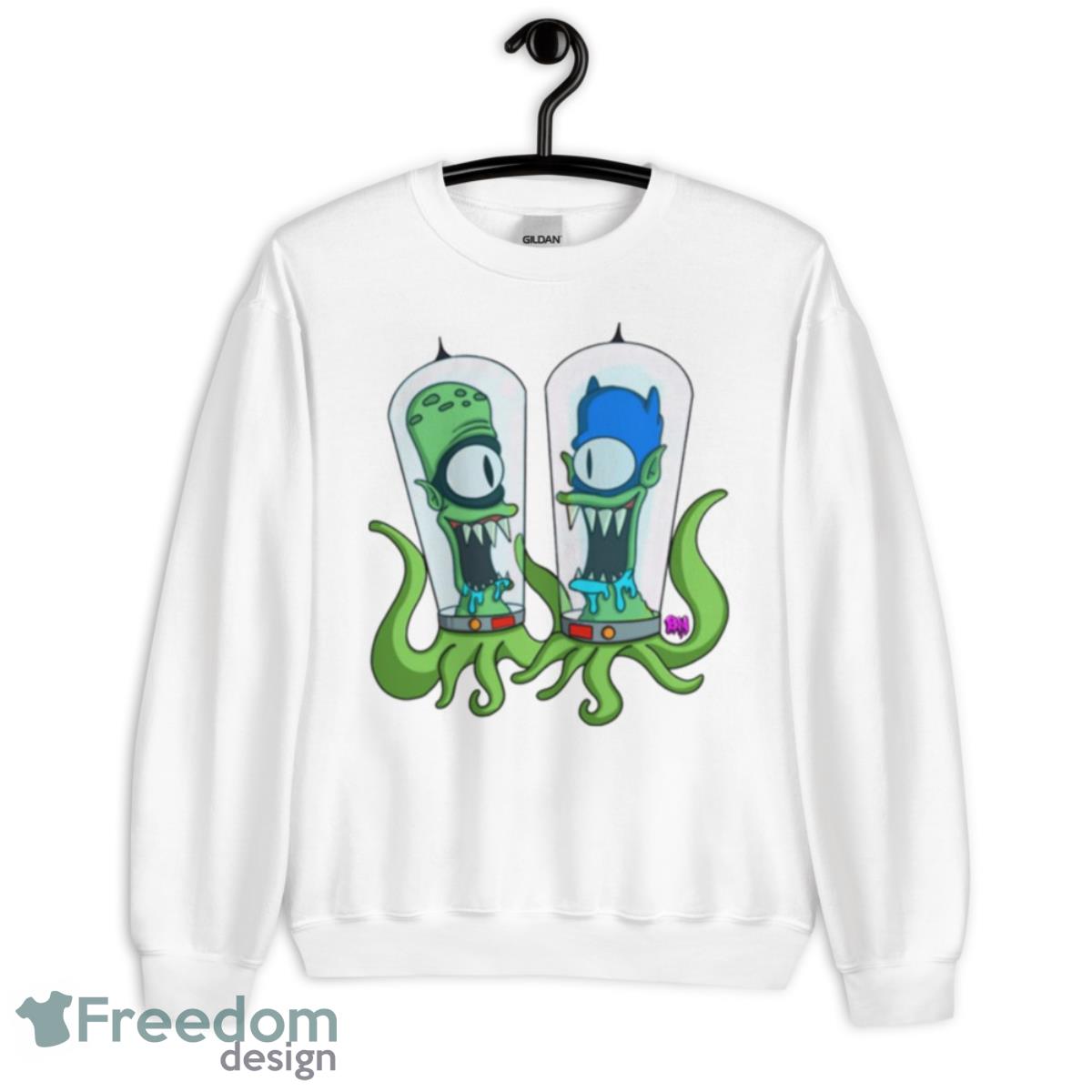 Kang Man And Kodos Sidekick Simpson The Futurama Shirt - Unisex Heavy Blend Crewneck Sweatshirt