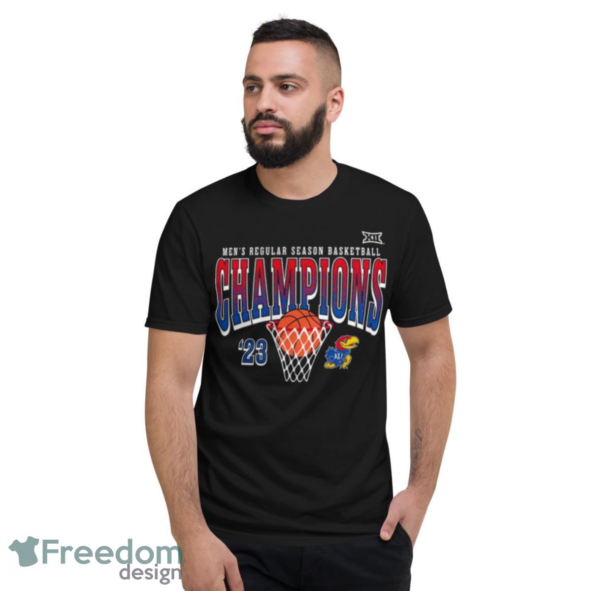 Kansas Jayhawks 2023 Big 12 Men’s Basketball Regular Season Champions Shirt - Short Sleeve T-Shirt