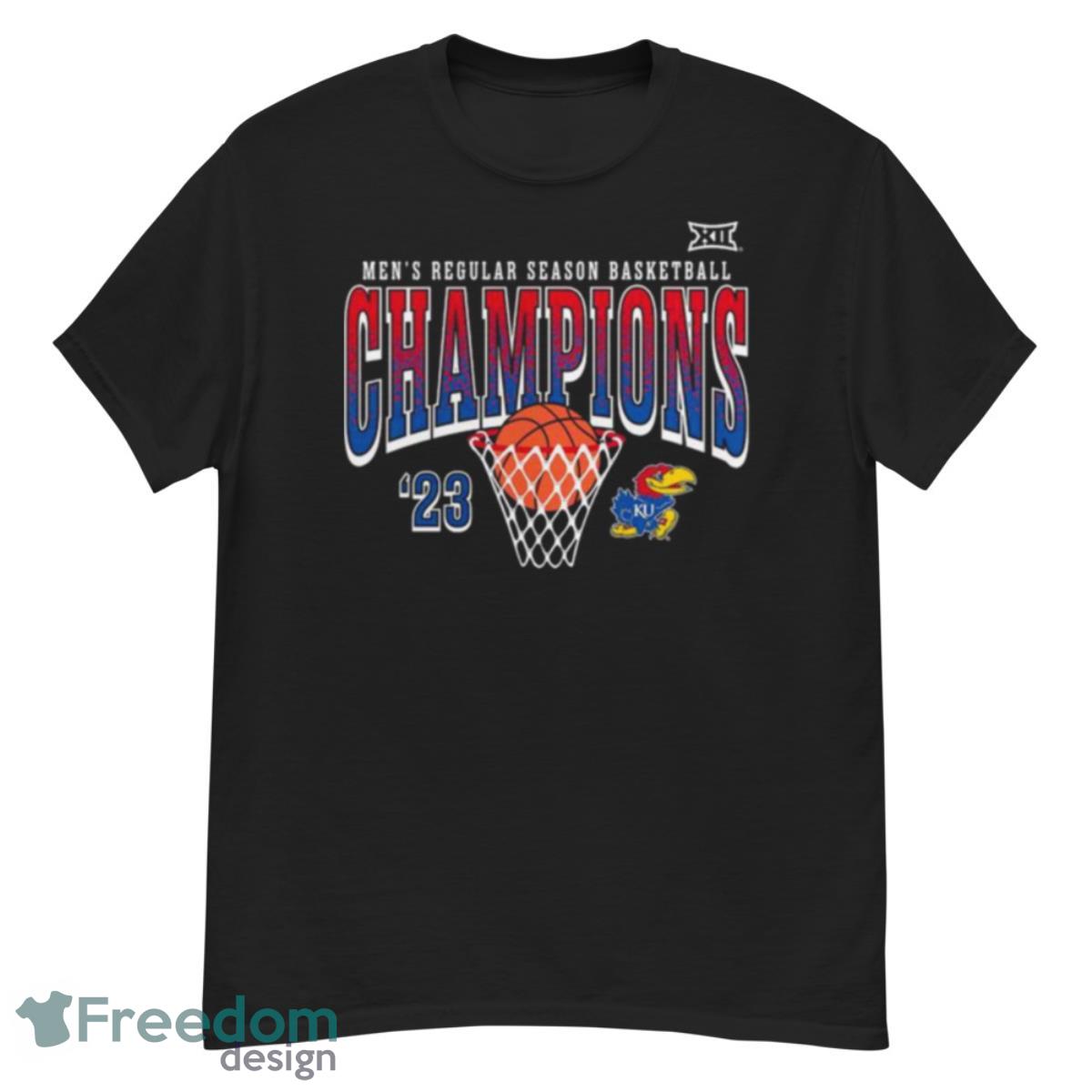 Kansas Jayhawks 2023 Big 12 Men’s Basketball Regular Season Champions Shirt - G500 Men’s Classic T-Shirt