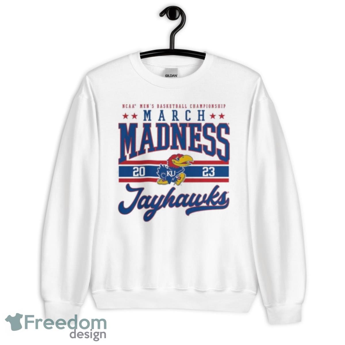 Kansas Jayhawks NCAA Men’s Basketball Tournament March Madness 2023 Shirt - Unisex Heavy Blend Crewneck Sweatshirt