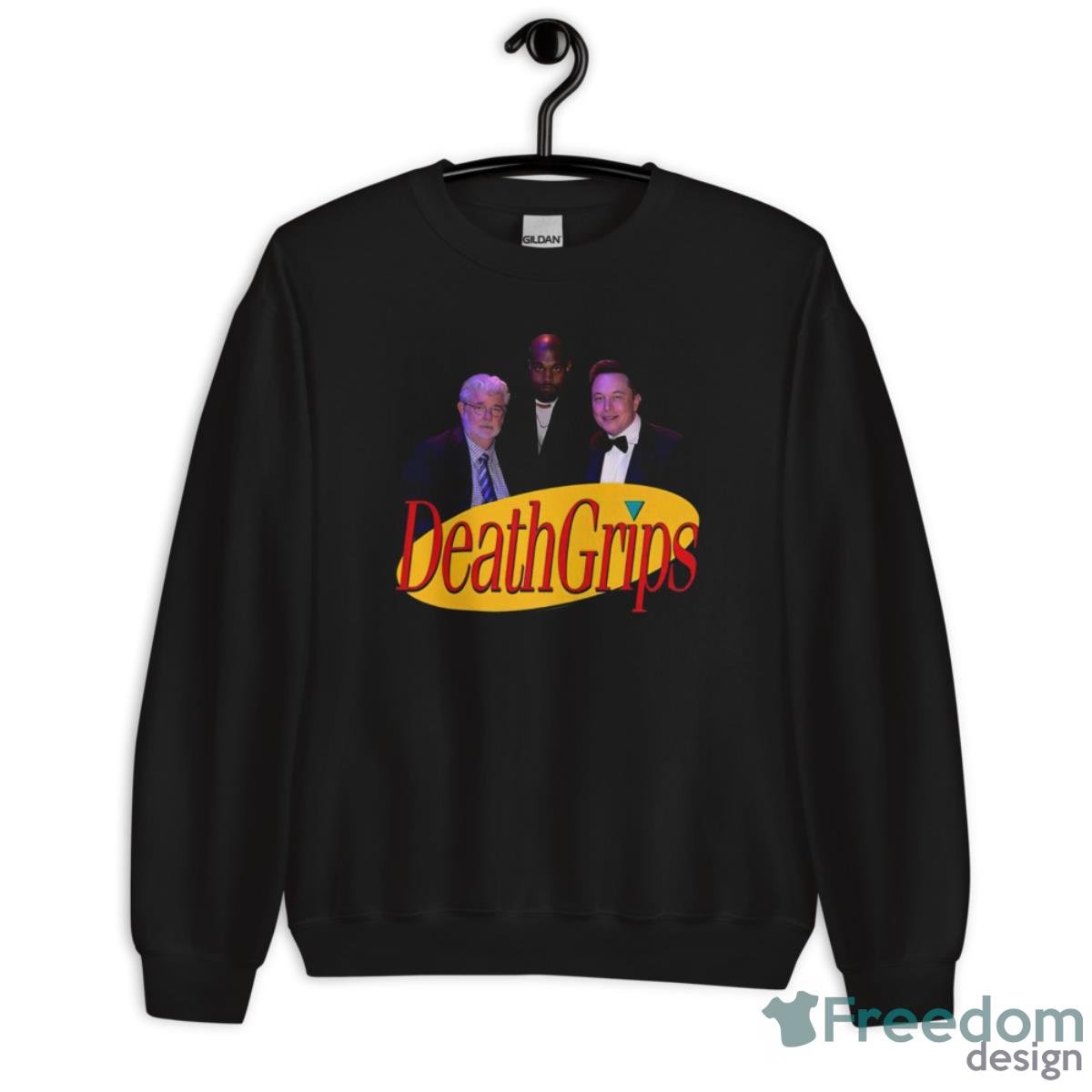 Kanye West Elon Musk George Lucas Seinfeld Death Grips Shirt image Kanye West Elon Musk George Lucas Seinfeld Death Grips Shirt - Unisex Crewneck Sweatshirt