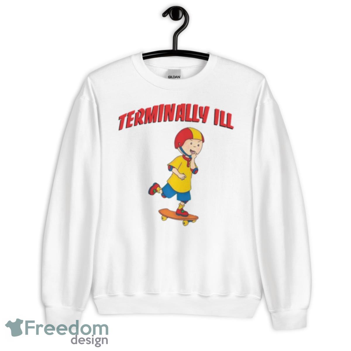 Kickflips Over Cancer Caillou Shirt - Unisex Heavy Blend Crewneck Sweatshirt