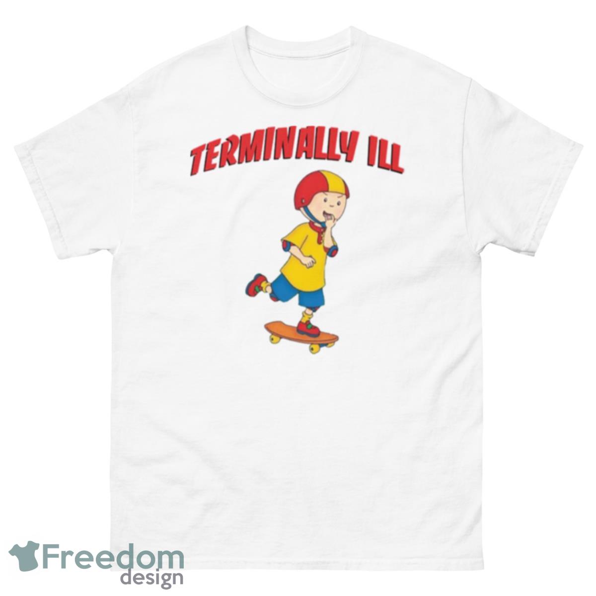 Kickflips Over Cancer Caillou Shirt - 500 Men’s Classic Tee Gildan