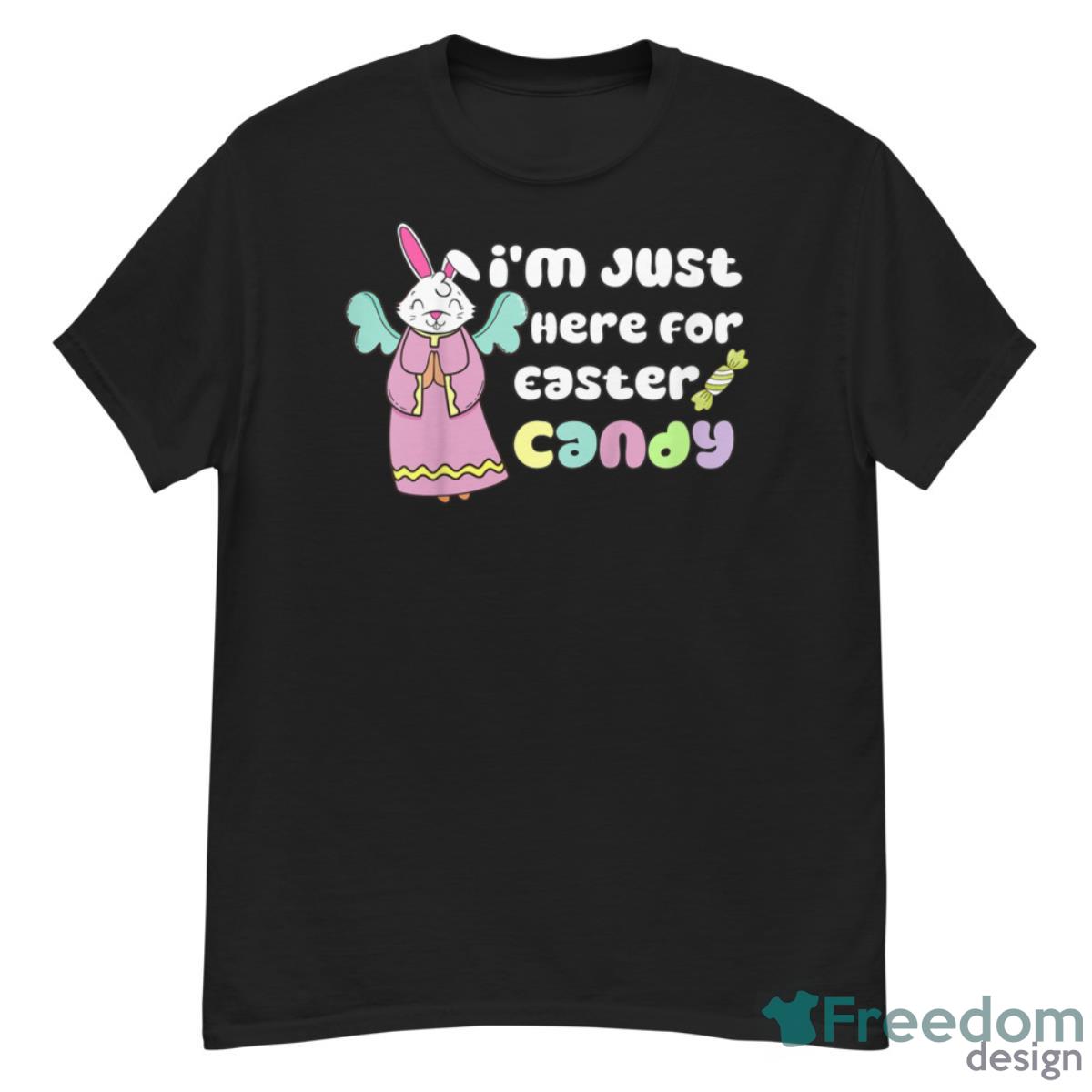 Kids Funny Easter Bunny I'm Just Here For Easter Candy Kids Boys Shirt - G500 Men’s Classic T-Shirt