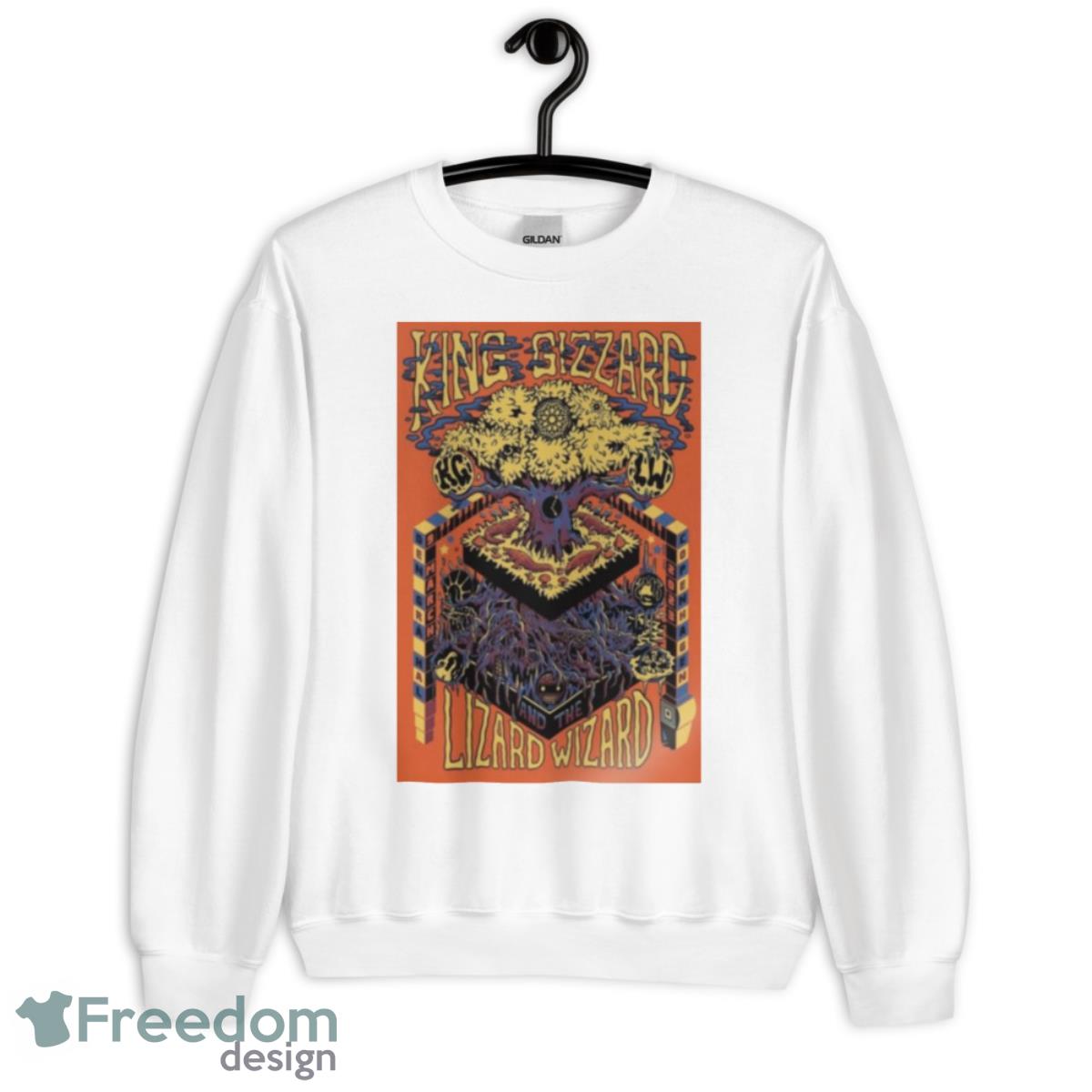 King Gizzard And The Lizard Wizard Denmark March 9 2023 Den Gra Hal Copenhagen Poster Shirt - Unisex Heavy Blend Crewneck Sweatshirt