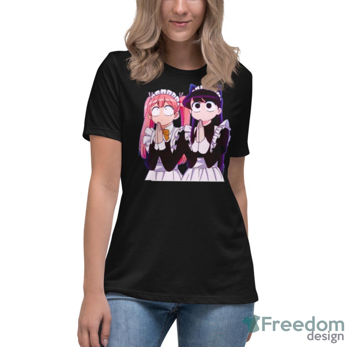 Komi And Tadano Kun Cute Maid Shirt - Womens Relaxed Short Sleeve Jersey Tee Komi And Tadano Kun Cute Maid Shirt - Womens Relaxed Short Sleeve Jersey Tee