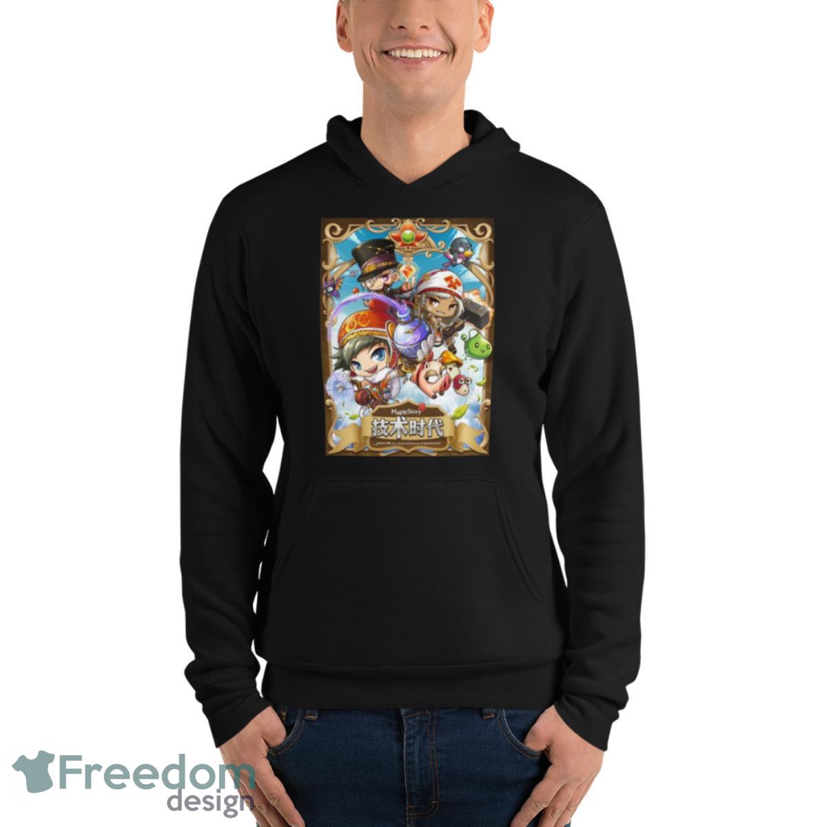 Korean Game Graphic Maplestory Shirt - Unisex Fleece Pullover Hoodie Korean Game Graphic Maplestory Shirt - Unisex Fleece Pullover Hoodie