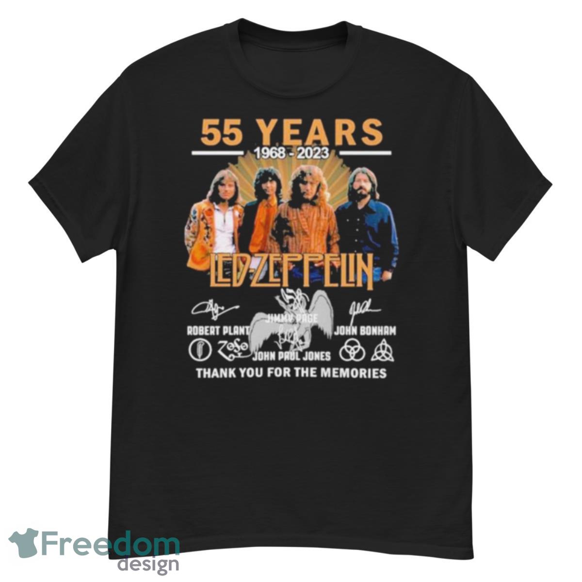 Led – Zeppelin 55 Years Of 1968 – 2023 Thank You For The Memories Signatures Shirt - G500 Men’s Classic T-Shirt