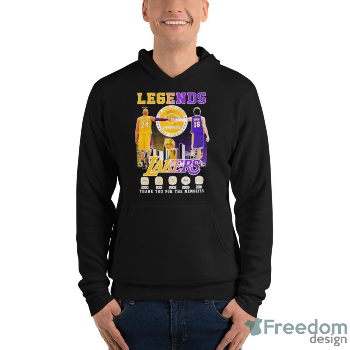 Legends Kobe Bryant And Gasol Los Angeles Lakers NBA Finals Memories  Signatures Shirt - Freedomdesign