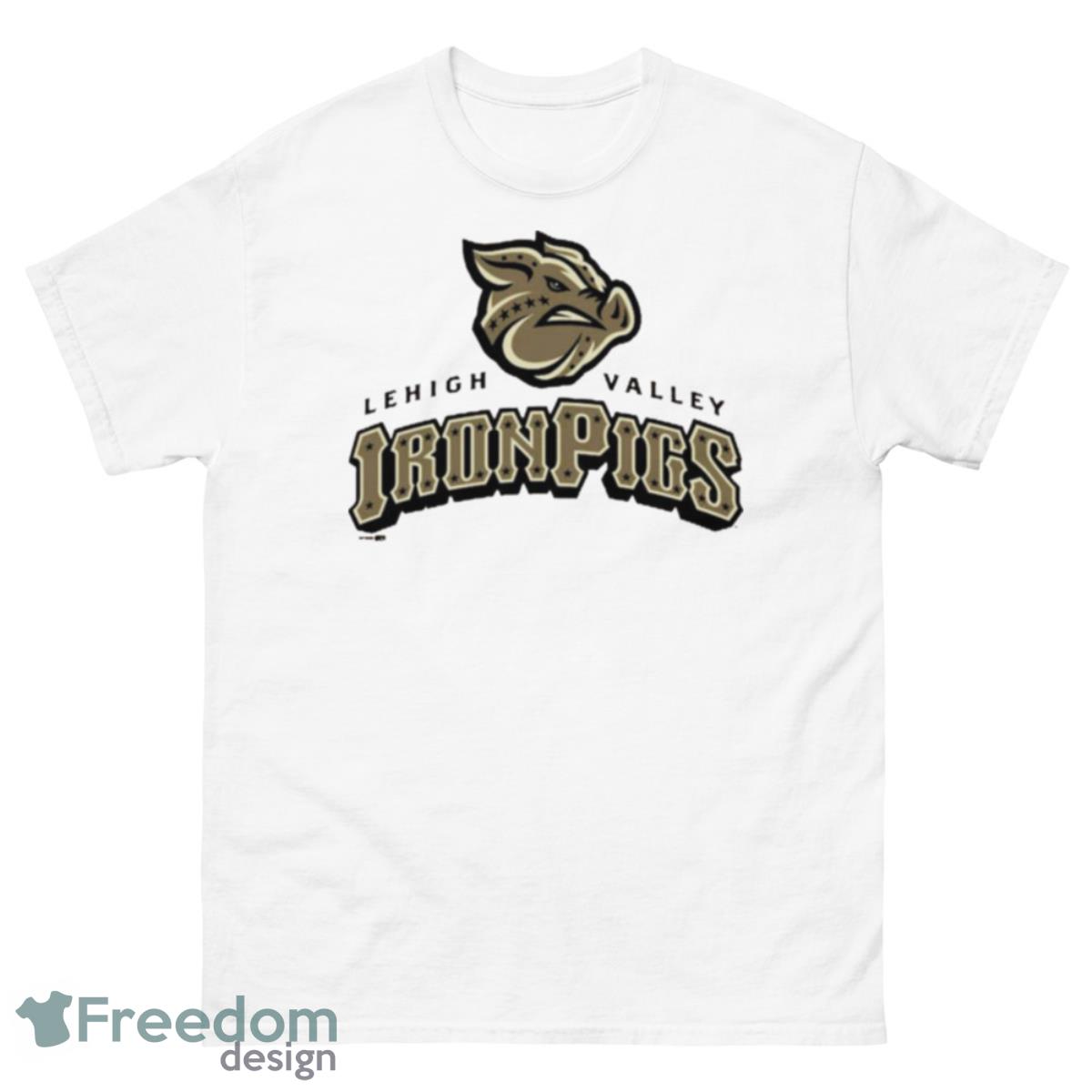 Lehigh Valley IronPigs Gold Logo Shirt - 500 Men’s Classic Tee Gildan